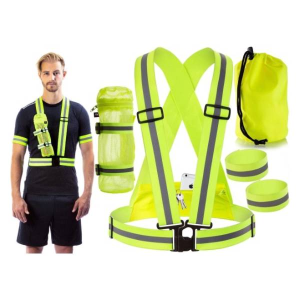 Superior Safety Vest Walking Biking Supplies Fashion Reflective Strap LE 